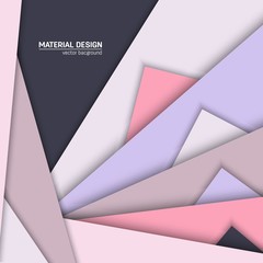 Vector material design background. Abstract creative concept layout template. For web and mobile app, paper art illustration, style blank, poster, booklet. Motion wallpaper element. Flat ui.