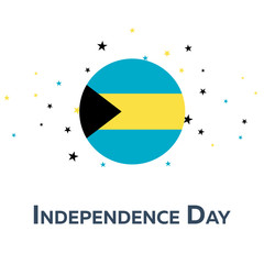 Independence day of Bahamas. Patriotic Banner. Vector illustration.