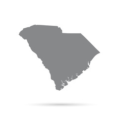 Fototapeta premium Map of the U.S. state of South Carolina