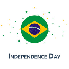 Independence day of Brazil. Patriotic Banner. Vector illustration.