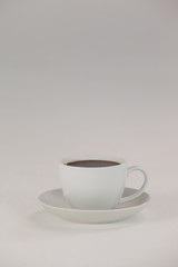 Cup of coffee on saucer