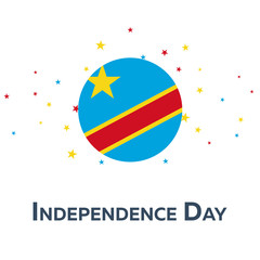Independence day of Democratic Republic of the Congo. Patriotic Banner.