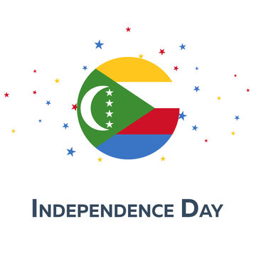 Independence day of Comoros. Patriotic Banner. Vector illustration.