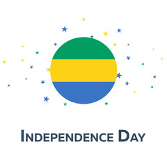Independence day of Gabon. Patriotic Banner. Vector illustration.