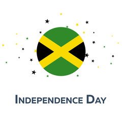 Independence day of Jamaica. Patriotic Banner. Vector illustration.