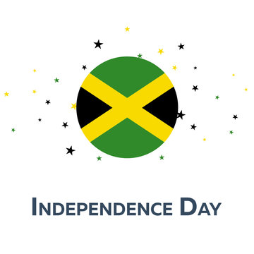 Independence day of Jamaica. Patriotic Banner. Vector illustration.