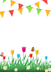 Spring festival flyer layout design