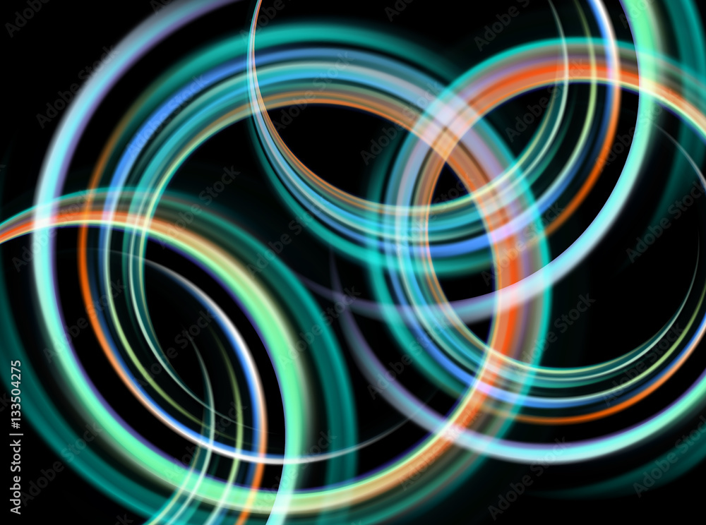 Poster shiny background with color circle