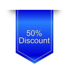 50% Discount label