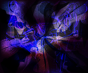 galaxy glassy waves futuristic virtual technology vector