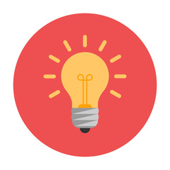 Lightbulb flat icon
