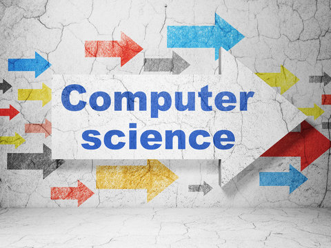 Science concept: arrow with Computer Science on grunge wall background
