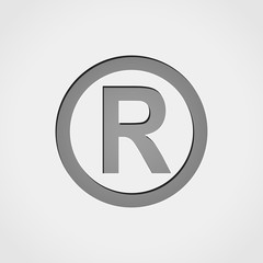 copyright grey icon