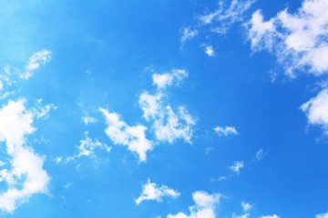 Bright blue sky with slightly cloudy in the day time
