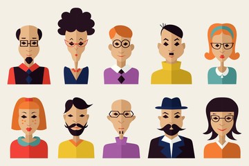 The avatar, the people, the head of the person