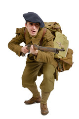 French Mountain Infantry soldier during the Second World War on
