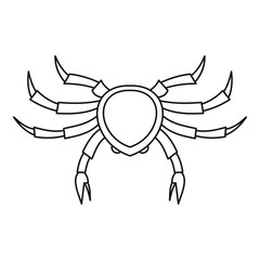 Crab seafood icon, outline style