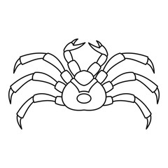 Live crab icon, outline style