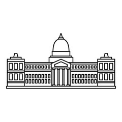 Palace of Congress, Buenos icon, outline style