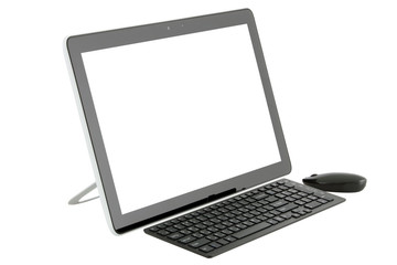 Desktop computer isolated on white background.