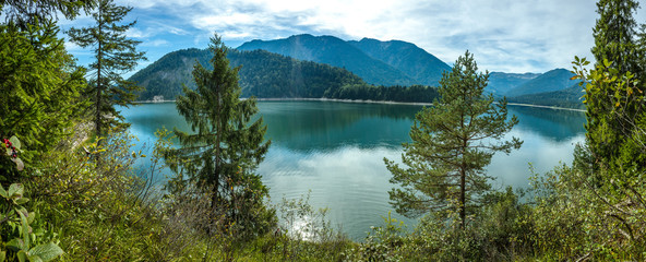 Panoramama of Sylvensteinsee