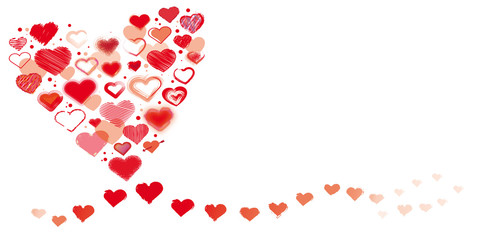 Herz Banner mit Textfreiraum