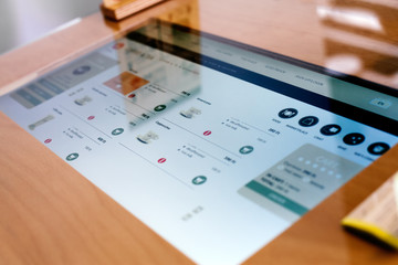Touchscreen ordering menu