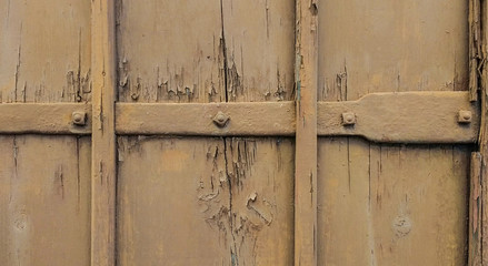 Brown damaged door background with details