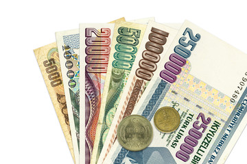 turkish inflation lira money from different times