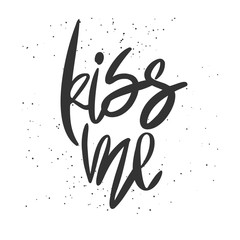 Romantic decorative poster with lettering.