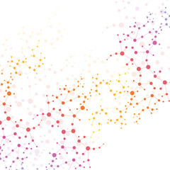 Structure molecule and communication. Dna, atom, neurons. Scientific concept for your design. Connected lines with dots. Medical, technology, chemistry, science background. Vector illustration.