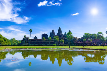 Angkor Wat seen across the lake