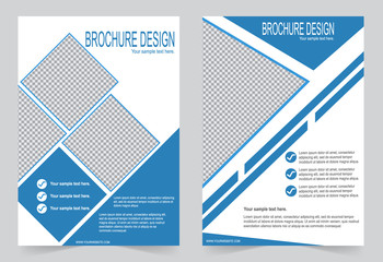 Brochure template, Flyer design blue color template