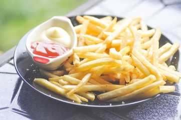 French fries dish or fried potato