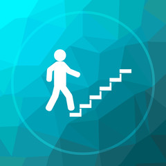 Businessman on stairs - success icon