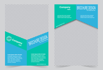 Brochure template, Flyer design blue and green template