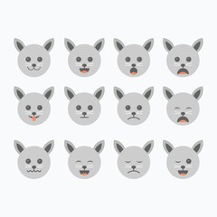 Flat Cat Emoticons