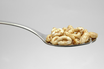 Cereales inflados para el desayuno.