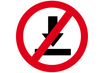 Schild Download verboten
