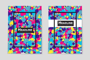 Obraz premium Abstract vector layout background set. For art template design, list, page, mockup brochure theme style, banner, idea, cover, booklet, print, flyer, book, blank, card, ad, sign, sheet,, a4.