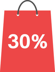 Shopping bag with 30 percent
