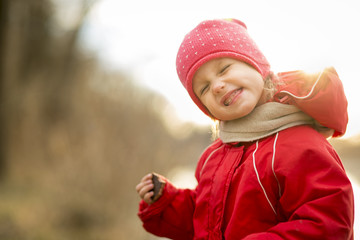 baby girl on nature