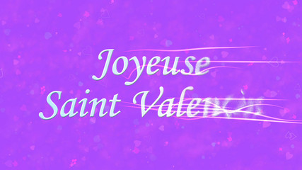 Happy Valentine's Day text in French "Joyeuse Saint Valentin"