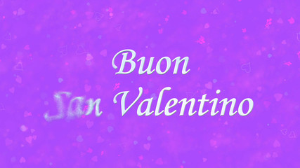 Fototapeta na wymiar Happy Valentine's Day text in Italian 