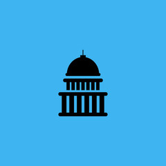 white house icon. flat design