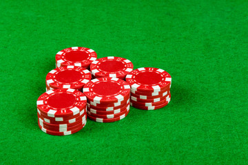 Stack of gambling chips