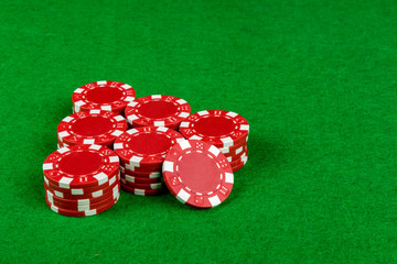 Stack of gambling chips