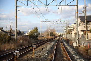 Naklejka premium Japanese Railway tracks