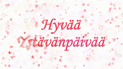 Happy Valentine's Day text in Dutch "Hyvaa Ystavanpaivaa"