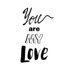 Fototapeta premium Doodle lettering about love